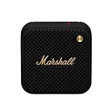 Marshall Willen Bluetooth-Lautsprecher, kabellos, über 15 Stunden Spielzeit, wasserdicht nach, Schnellladung, stapelbar – Schwarz, UK