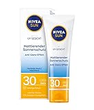 NIVEA SUN UV Gesicht Mattierender Sonnenschutz LSF 30 (50 ml), nicht fettende Sonnencreme für das Gesicht, sofort wirksame Sonnenmilch mit leichter Textur