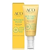 ACO Sun Face Fluid Mattifying LSF 50+ - Leichte Sonnenschutz Lotion für das Gesicht mit sehr hoher Schutz- für normale Haut und Mischhaut - vegan und tierversuchsfrei - 1 x 40 ml