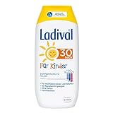 Ladival Kinder Sonnenmilch LSF 30 – Parfümfreie Sonnenschutzlotion für Kinder – ohne Farb- und Konservierungsstoffe – wasserfest – 1 x 200 ml