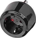 Brennenstuhl Reisestecker/Reiseadapter (Reise-Steckdosenadapter für: Südafrika, Indien Steckdosen und Euro Stecker) schwarz