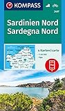 KOMPASS Wanderkarten-Set 2497 Sardinien Nord, Sardegna Nord (4 Karten) 1:50.000: inklusive Karte zur offline Verwendung in der KOMPASS-App. Fahrradfahren.