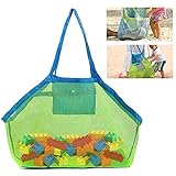 Strandtasche Strandspielzeug Tasche, 1 Pcs Große Netztasche Aufbewahrungstasche für Kinder Aufräumsack Spielsack Badetasche Beachbag Faltbar