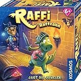 Kosmos 681036 Raffi Raffzahn - Jagt die Juwelen. Spannendes Kinder-Spiel mit magnetischer Drachen-Figur, Brett-Spiel ab 6 Jahre, für 2 -4 Spieler, lustiges Gesellschaftsspiel für die ganze Familie